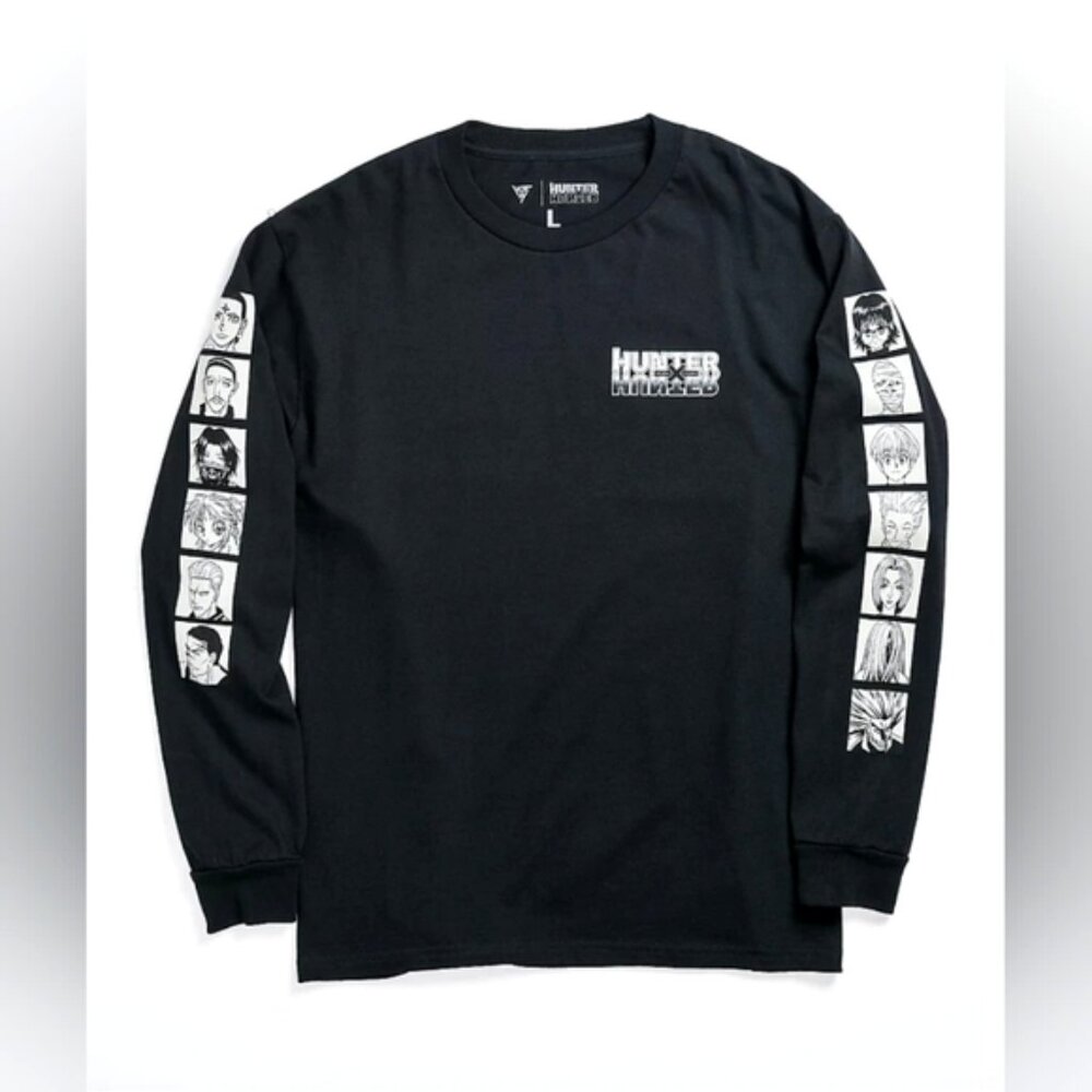 Hypland x Hunter x Hunter Anime Manga Merch Phantom Black Long Sleeve T-Shirt L